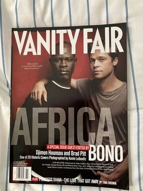 Vanity Fair Magazine Cover - Djimon Houston & Brad Pitt